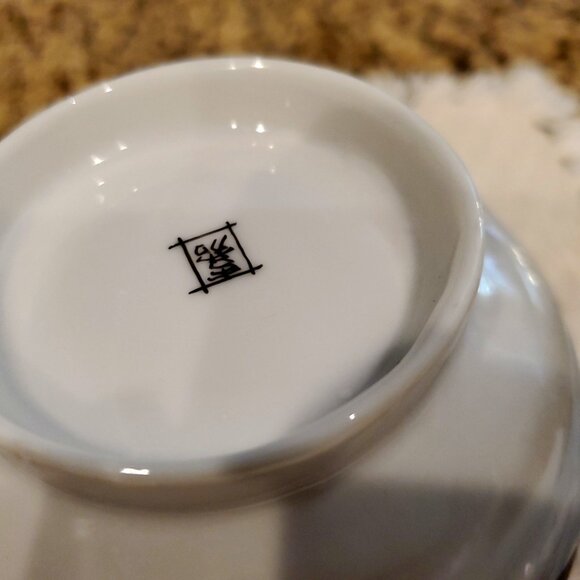 RARE Vintage Kutani Scene Mt Fuji River Boats Hand Painted Pitcher Set with Lids - Picture 6 of 8